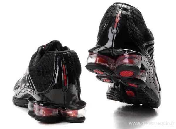 chaussures nike shox R4 625 noir rouge (2)